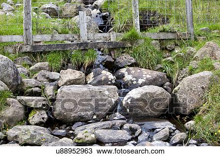 Water flowing through rocks View Large Photo Image Stock Image - Water flowing through rocks. Fotosearch