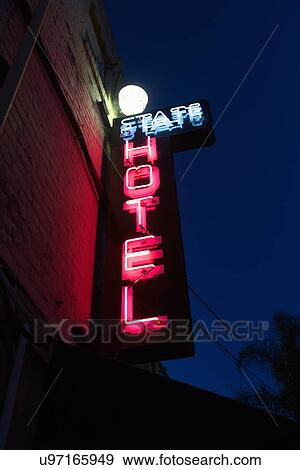 Stock Photo - 1950's Americana Motels and neon signs in Ventura California. Fotosearch