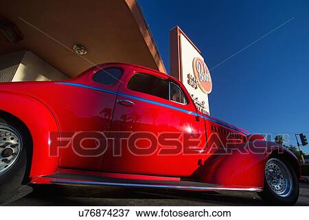 Classic cars and hot rods at 1950's Diner, Bob's Big Boy, Riverside Drive, Burbank, California View Large Photo Image Stock Photo - Classic cars and hot rods at 1950's Diner, Bob's Big Boy, Riverside Drive, Burbank, California. Fotosearch