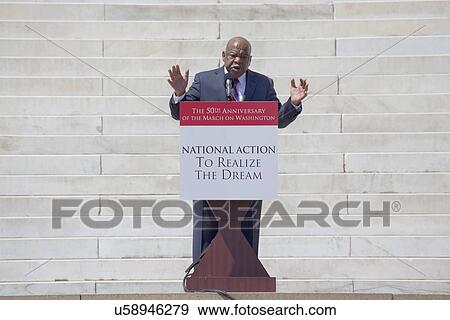 Georgia Congressman speaks at the National Action to Realize the Dream march and rally commemorating the 50th Anniversary of the march on Washington, D. C. View Large Photo Image Stock Photo - Georgia Congressman speaks at the National Action to Realize the Dream march and rally commemorating the 50th Anniversary of the march on Washington, D. C.. Fotosearch