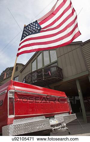 Stock Image - July 4 Independence Day parade, Ouray Colorado. Fotosearch