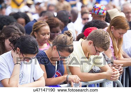 Stock Image - Let Freedom Ring - President Obama and Former Presidents Bill Clinton and Jimmy Carter Commemorate the 50th Anniversary Of MLK's March On Washington, August 28, 2013.. Fotosearch
