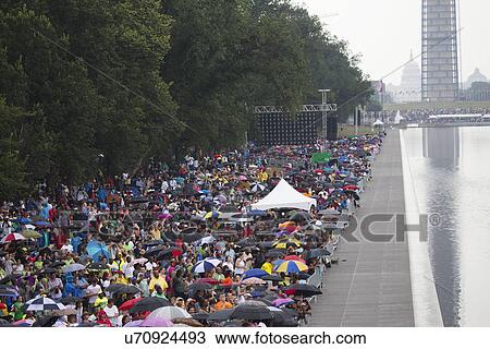 Stock Image - Let Freedom Ring - President Obama and Former Presidents Bill Clinton and Jimmy Carter Commemorate the 50th Anniversary Of MLK's March On Washington, August 28, 2013.. Fotosearch