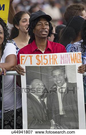 Stock Photo - Let Freedom Ring - President Obama and Former Presidents Bill Clinton and Jimmy Carter Commemorate the 50th Anniversary Of MLK's March On Washington, August 28, 2013.. Fotosearch