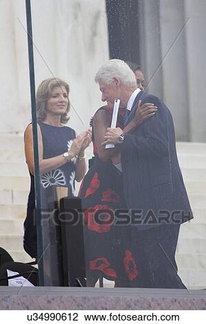 Stock Image - "Let Freedom Ring" - President Obama and Former Presidents Bill Clinton and Jimmy Carter Commemorate the 50th Anniversary Of MLK's March On Washington, August 28, 2013.. Fotosearch