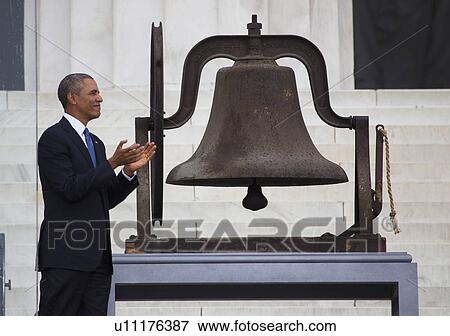 Stock Photo - "Let Freedom Ring" - President Obama and Former Presidents Bill Clinton and Jimmy Carter Commemorate the 50th Anniversary Of MLK's March On Washington, August 28, 2013.. Fotosearch