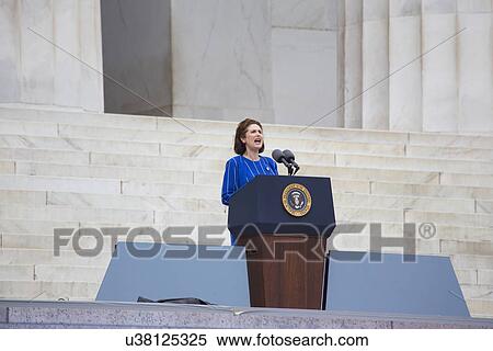 Stock Photography - "Let Freedom Ring" - President Obama and Former Presidents Bill Clinton and Jimmy Carter Commemorate the 50th Anniversary Of MLK's March On Washington, August 28, 2013.. Fotosearch