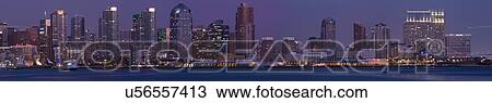 Scenic San Diego skyline and waterfront, Pacific Ocean at sunset, California View Large Photo Image Stock Image - Scenic San Diego skyline and waterfront, Pacific Ocean at sunset, California. Fotosearch
