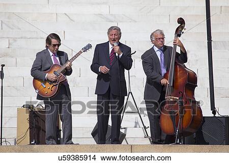 Picture - Singer Tony Bennett sings at the National Action to Realize the Dream march and rally commemorating the 50th Anniversary of the march on Washington, D. C.. Fotosearch