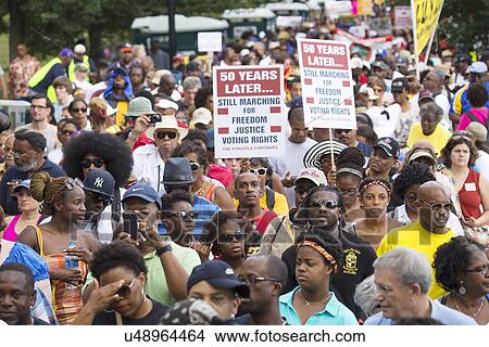 Picture - The National Action to Realize the Dream march and rally for the 50th Anniversary of the march on Washington, August 24, 2013, Lincoln Memorial, Washington, D. C.. Fotosearch