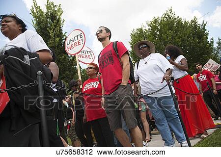 Stock Image - The National Action to Realize the Dream march and rally for the 50th Anniversary of the march on Washington, August 24, 2013, Lincoln Memorial, Washington, D. C.. Fotosearch
