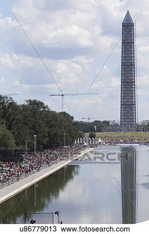 Stock Image - The National Action to Realize the Dream march and rally for the 50th Anniversary of the march on Washington, August 24, 2013, Lincoln Memorial, Washington, D. C.. Fotosearch