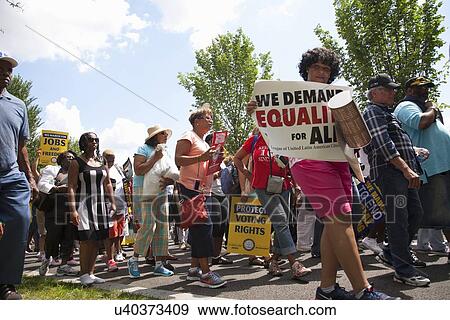 Stock Photo - The National Action to Realize the Dream march and rally for the 50th Anniversary of the march on Washington, August 24, 2013, Lincoln Memorial, Washington, D. C.. Fotosearch