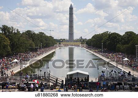 Stock Photo - The National Action to Realize the Dream march and rally for the 50th Anniversary of the march on Washington, August 24, 2013, Lincoln Memorial, Washington, D. C.. Fotosearch