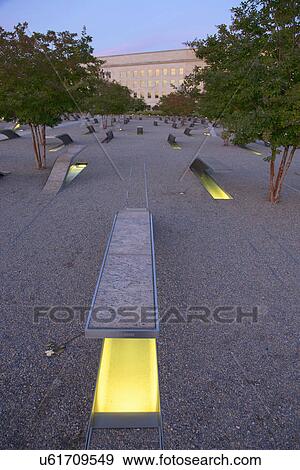 The Pentagon Memorial honors 184 Americans who lost their life on 9/11/2001, Washington D. C. View Large Photo Image Stock Photo - The Pentagon Memorial honors 184 Americans who lost their life on 9/11/2001, Washington D. C.. Fotosearch