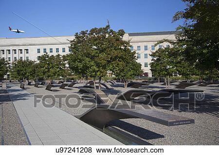 The Pentagon Memorial honors 184 Americans who lost their life on 9/11/2001, Washington D. C. View Large Photo Image Stock Photo - The Pentagon Memorial honors 184 Americans who lost their life on 9/11/2001, Washington D. C.. Fotosearch