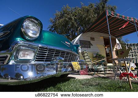 Picture - Vintage Trailers and Campers, the 4th Annual Vintage Trailer Bash, Flying Flag RV Resort, Buellton, California. Fotosearch