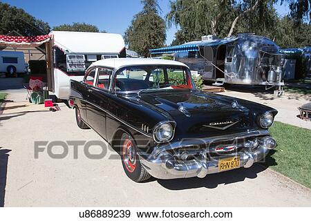 Stock Photo - Vintage Trailers and Campers, the 4th Annual Vintage Trailer Bash, Flying Flag RV Resort, Buellton, California. Fotosearch