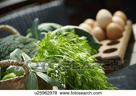 Basket Of Freshly Picked Garden Produce View Large Photo Image Stock Photo - Basket Of Freshly Picked Garden Produce. Fotosearch