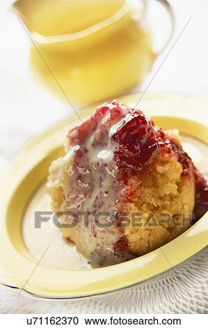Bowl Of Steamed Jam Pudding With Jug Of Custard View Large Photo Image Stock Image - Bowl Of Steamed Jam Pudding With Jug Of Custard. Fotosearch