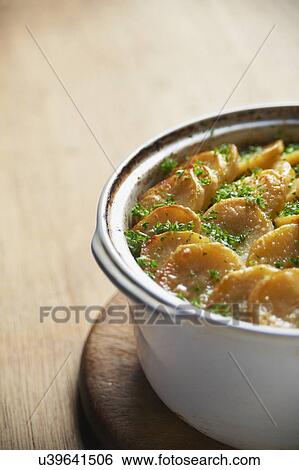 Stock Photograph - Homemade Lamb Hotpot In Dish. Fotosearch