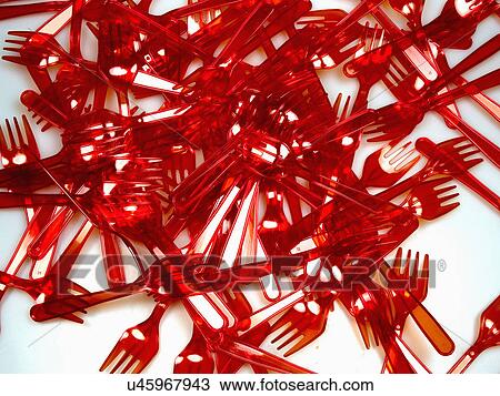 Many Red Plastic Forks Scattered Randomly View Large Photo Image Stock Image - Many Red Plastic Forks Scattered Randomly. Fotosearch