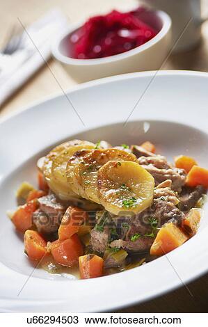 Plate Of Homemade Lamb Hotpot View Large Photo Image Stock Image - Plate Of Homemade Lamb Hotpot. Fotosearch