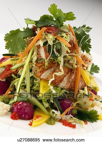 An individual portion of Lobster salad View Large Photo Image Stock Photography - An individual portion of Lobster salad. Fotosearch