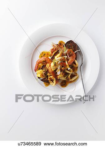 An individual portion of tiger prawns seafood View Large Photo Image Stock Photo - An individual portion of tiger prawns seafood. Fotosearch