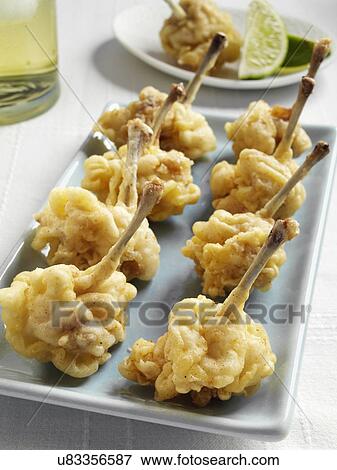 Stock Photo - Angel wings chicken in tempura. Fotosearch