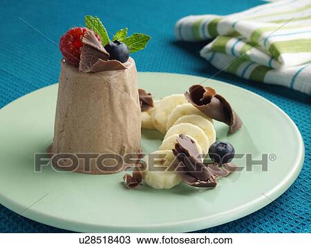 Banana chocolate mousse View Large Photo Image Stock Image - Banana chocolate mousse. Fotosearch
