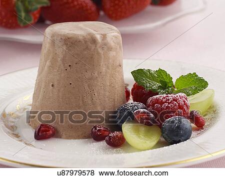 Banana chocolate mousse View Large Photo Image Stock Photo - Banana chocolate mousse. Fotosearch