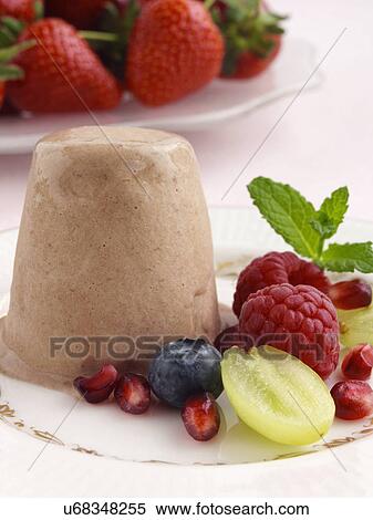 Stock Photography - Banana chocolate mousse. Fotosearch