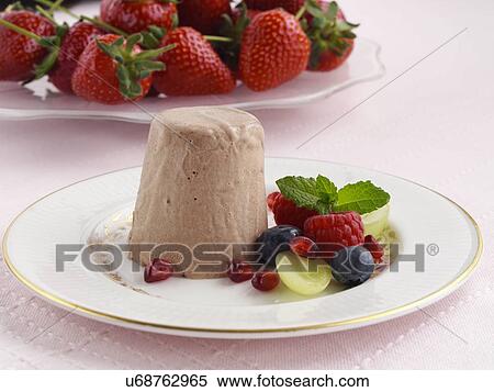 Banana chocolate mousse View Large Photo Image Stock Photography - Banana chocolate mousse. Fotosearch