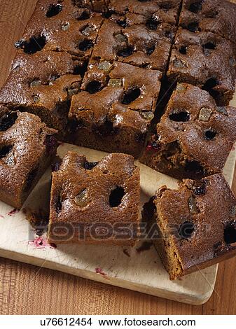 Picture - Blackberry gingerbread. Fotosearch