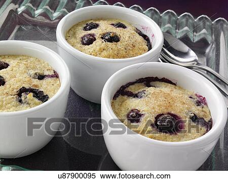 Blueberry bread pudding View Large Photo Image Stock Photography - Blueberry bread pudding. Fotosearch