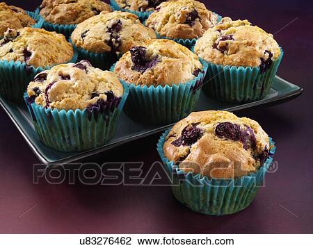 Blueberry muffins View Large Photo Image Stock Image - Blueberry muffins. Fotosearch