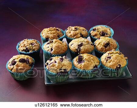 Stock Photography - Blueberry muffins. Fotosearch