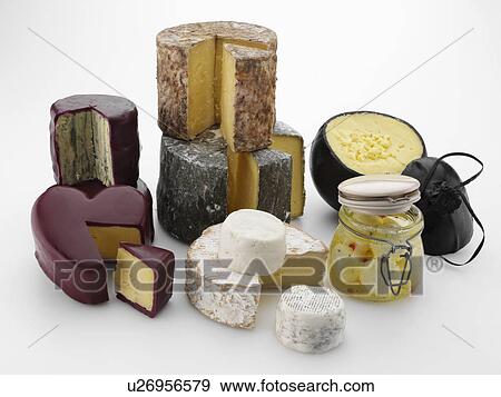 Stock Photo - British cheeses. Fotosearch