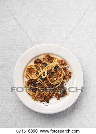 Stock Image - bucatini sardines. Fotosearch