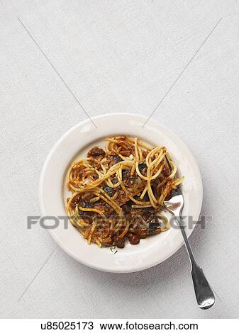 Stock Image - Bucatini sardines. Fotosearch