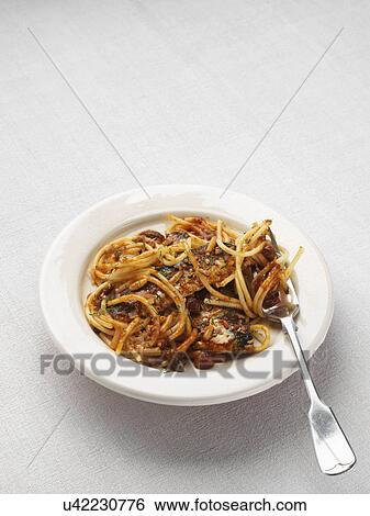 Stock Photograph - Bucatini sardines. Fotosearch