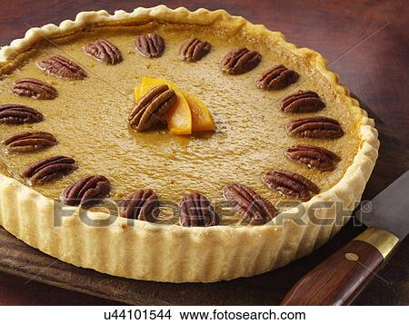 Butternut squash pie View Large Photo Image Picture - Butternut squash pie. Fotosearch