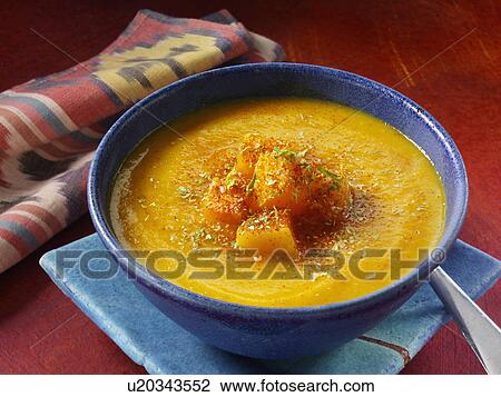 Butternut squash soup View Large Photo Image Stock Image - Butternut squash soup. Fotosearch