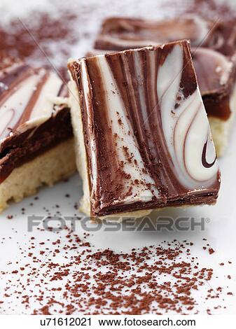 Stock Image - Caramel shortcake. Fotosearch