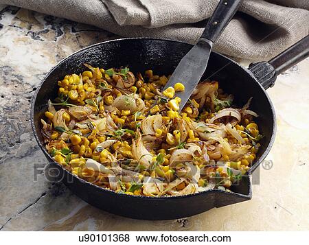 caramelized corn with shallots View Large Photo Image Stock Photo - caramelized corn with shallots. Fotosearch