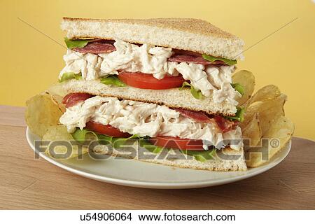 Chicken And Mayonnaise Toasted Sandwich View Large Photo Image Picture - Chicken And Mayonnaise Toasted Sandwich. Fotosearch