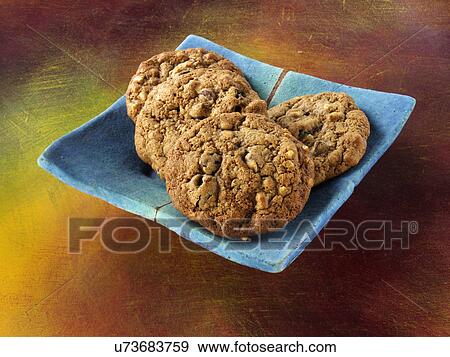 Stock Photo - Chocolate chip cookies. Fotosearch