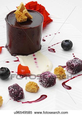 Stock Photography - Chocolate delice individual dessert. Fotosearch