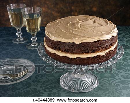 Stock Photo - Chocolate layer cake. Fotosearch